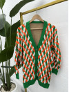 Amy Buttoned Knitted Cardigan Green