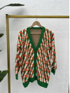 Amy Buttoned Knitted Cardigan Green