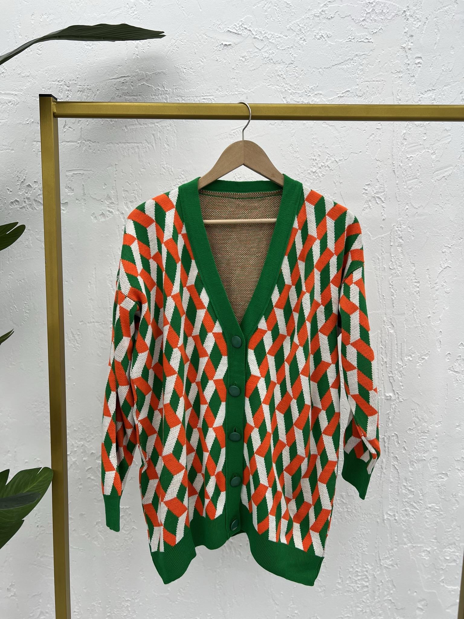 Amy Buttoned Knitted Cardigan Green