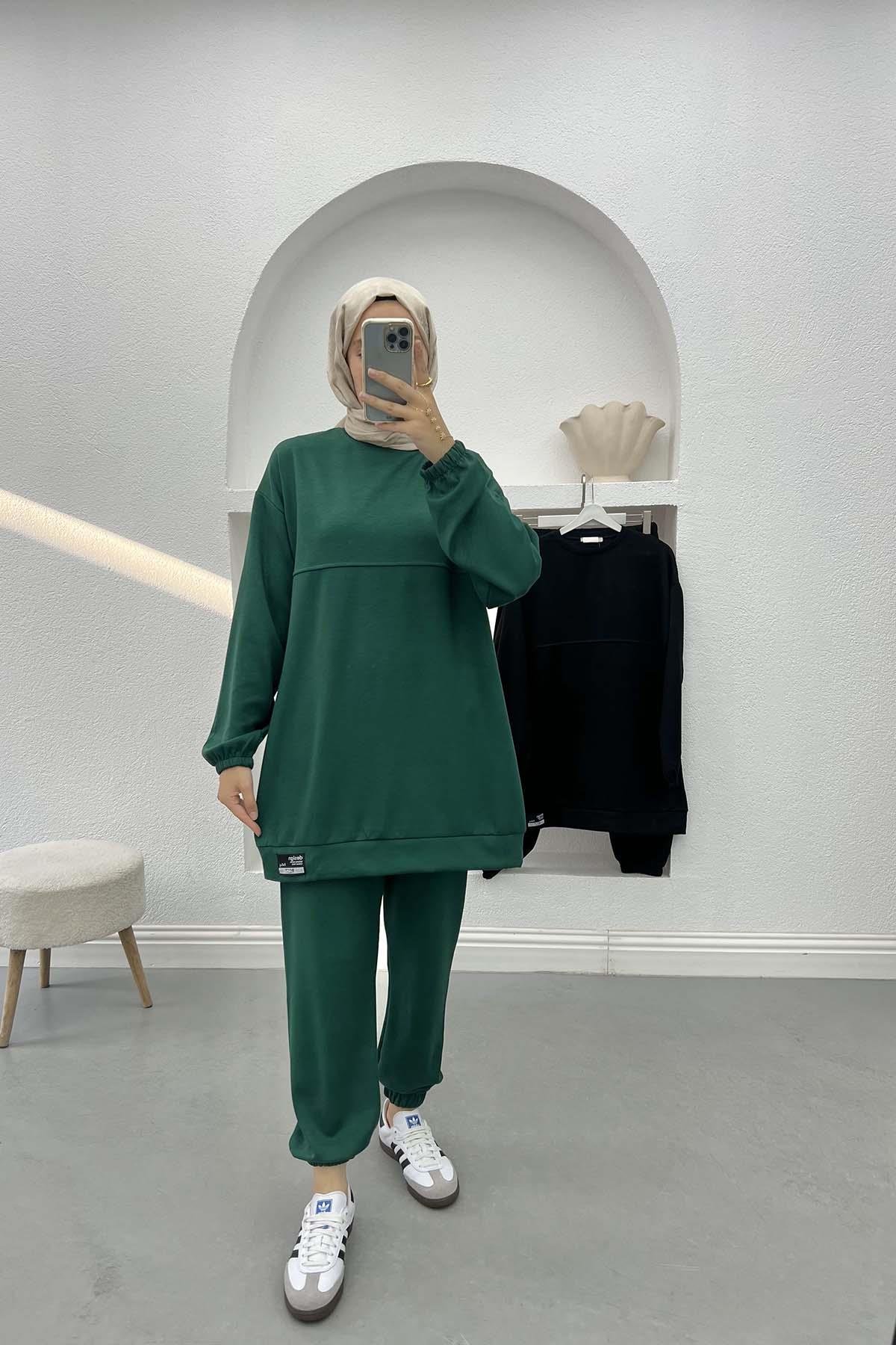 Emblem Sweat Suit Emerald Green