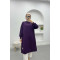 Embroidered Long Tunic Plum