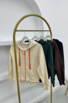 Asymmetric Cut Sweatshirt Beige