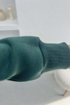 Asymmetric Cut Sweatshirt Emerald Green