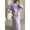 Asymmetric Cut Suit Lilac