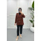 Lined Blazer Jacket Brown