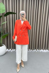 Lined Blazer Jacket Red