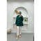 Lined Blazer Jacket Emerald Green