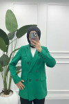 Lined Double Breasted Jacket Benetton Green