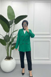 Lined Double Breasted Jacket Benetton Green