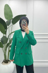 Lined Double Breasted Jacket Benetton Green