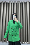 Lined Double Breasted Jacket Green