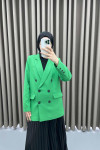 Lined Double Breasted Jacket Green