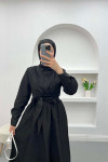 Tie Detail Dress Black