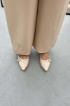 Tie Detailed Trousers Beige