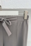 Tie Detailed Trousers Gray