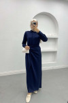 Tied Dress Navy Blue