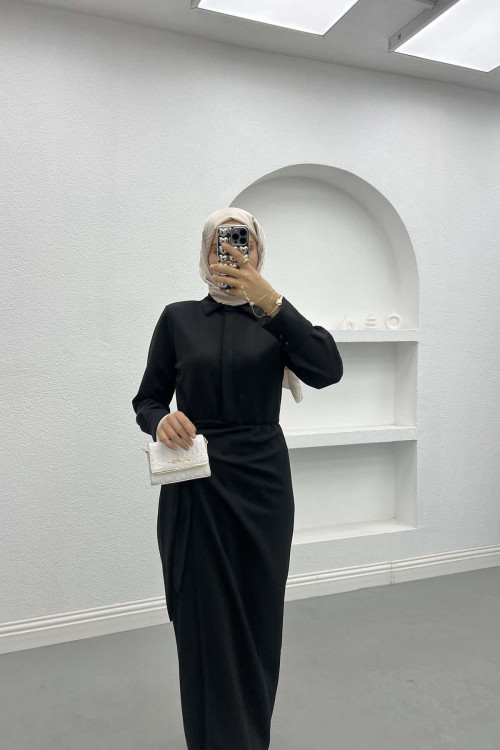 Tie Dress Black