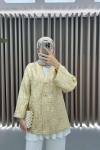 Tied Jacquard Jacket Gold