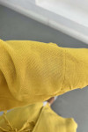 Tied Linen Kimono Mustard