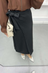 Tied Scuba Skirt Black