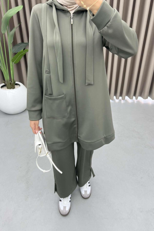 Tied Scuba Suit Khaki