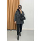 Herringbone Coat Anthracite