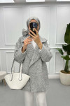 Herringbone Coat Grey