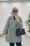 Herringbone Coat Dark-Grey