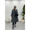 Balloon Sleeve Cashmere Coat Anthracite