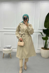 Balloon Sleeve Cashmere Coat Beige