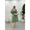 Balloon Sleeve Cashmere Coat Mint Green