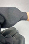 Balloon Sleeve Cashmere Coat Black