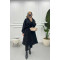 Balloon Sleeve Cashmere Coat Black