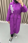 Printed Raincoat Purple