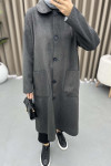 Baby Collar Pocket Coat Dark-Grey