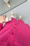 Baby Collar Ruffle Shirt Fuchsia