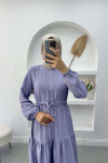 Pleated Waist Dress Lilac