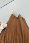 Elastic Waist Layered Skirt Bitter Brown