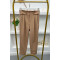 Carrot Waist Pleated Trousers Camel