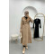 Waist Tie Suede Trench Coat Milky Coffee