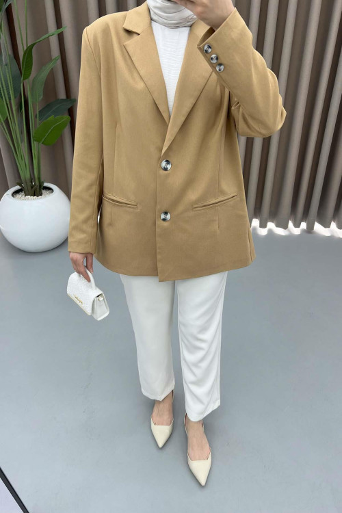 Blazer Ceket Camel