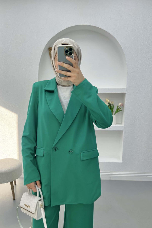 Blazer Jacket Suit Benetton Green