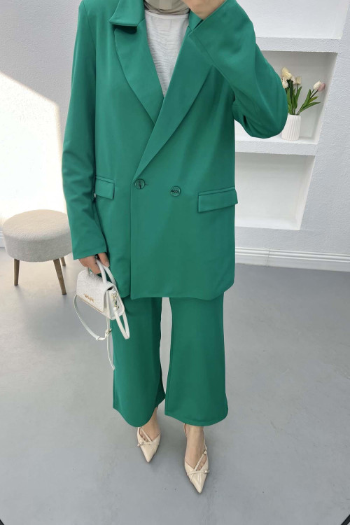 Blazer Jacket Suit Benetton Green