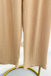 Wide Leg Trousers Beige