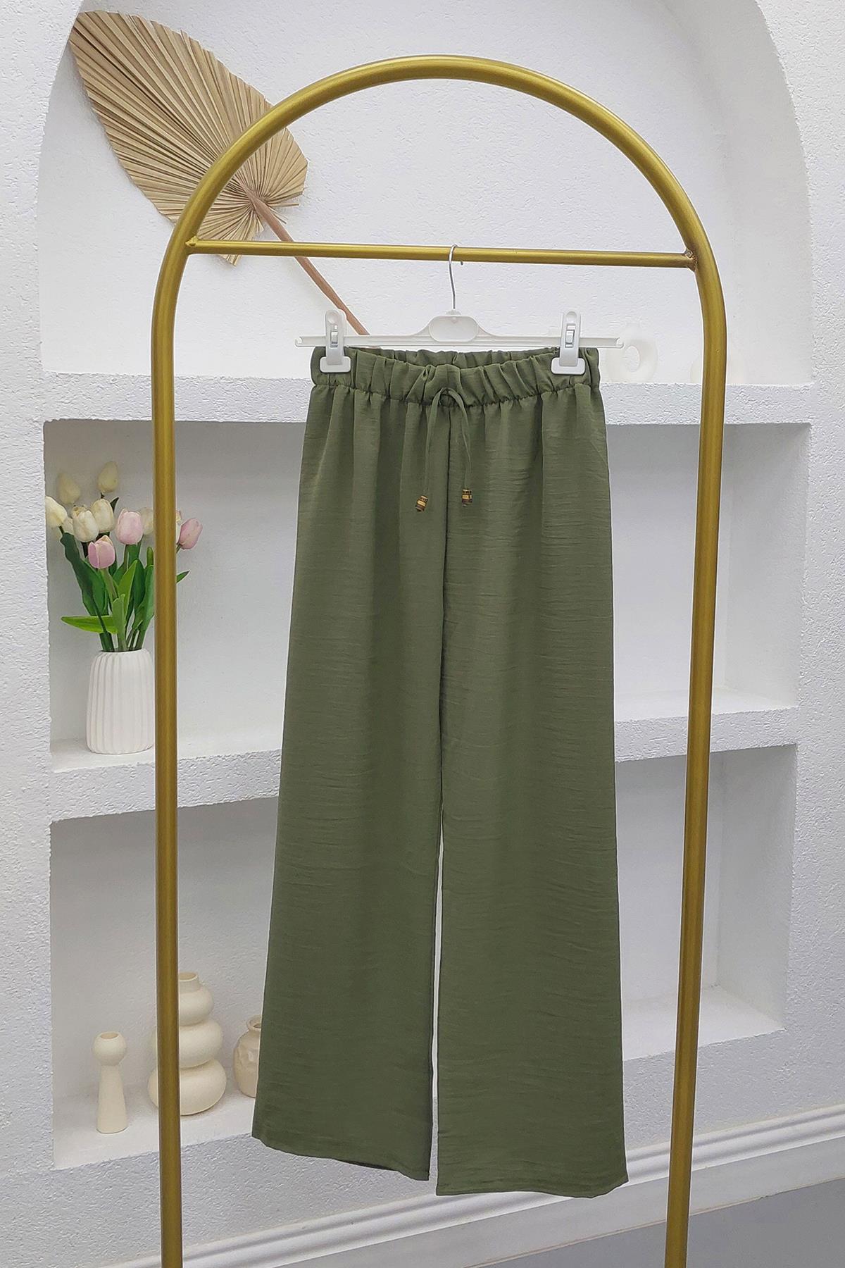 Wide Leg Trousers Khaki