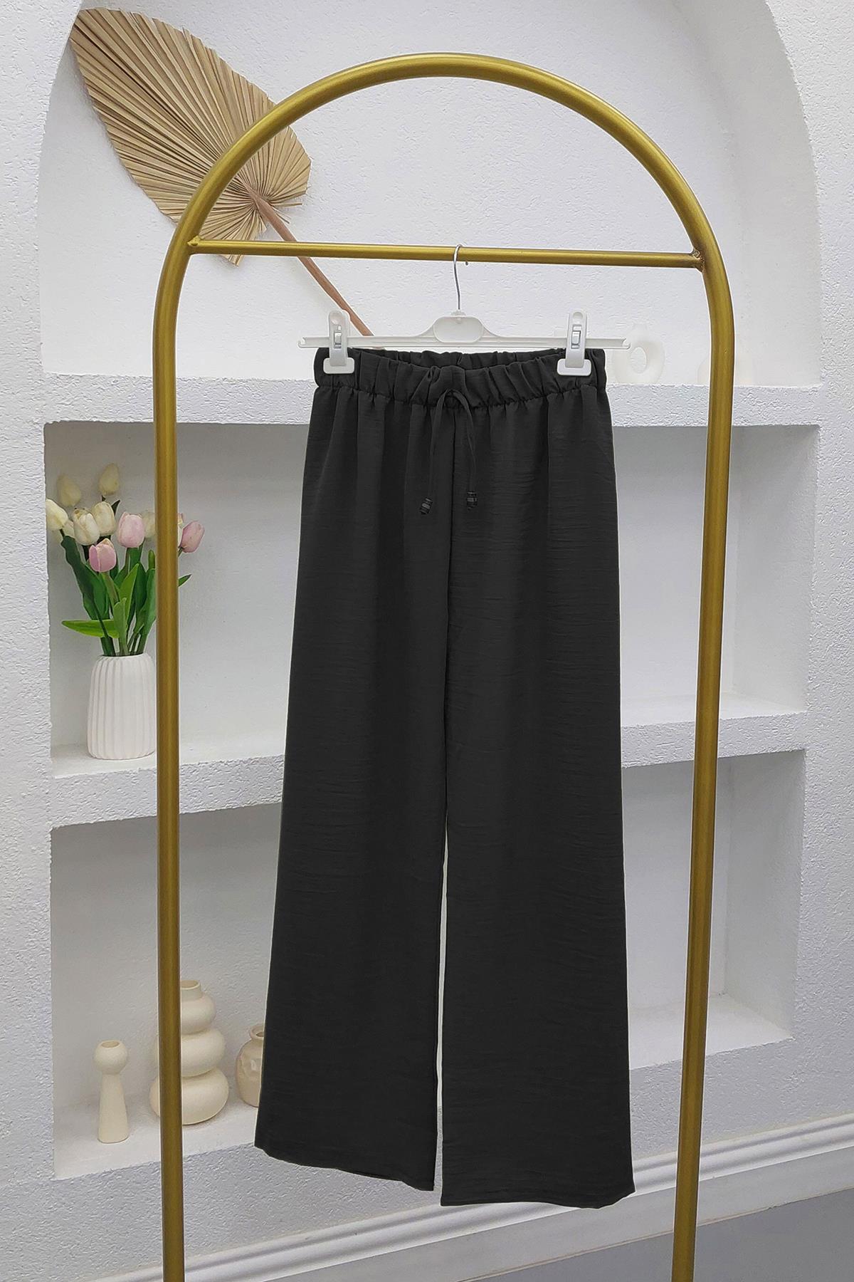 Wide Leg Trousers Black