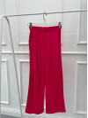 Wide Leg Knitted Trousers Fuchsia