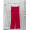 Wide Leg Knitted Trousers Fuchsia