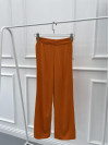 Wide Leg Knitted Trousers Orange