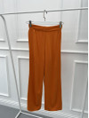 Wide Leg Knitted Trousers Orange